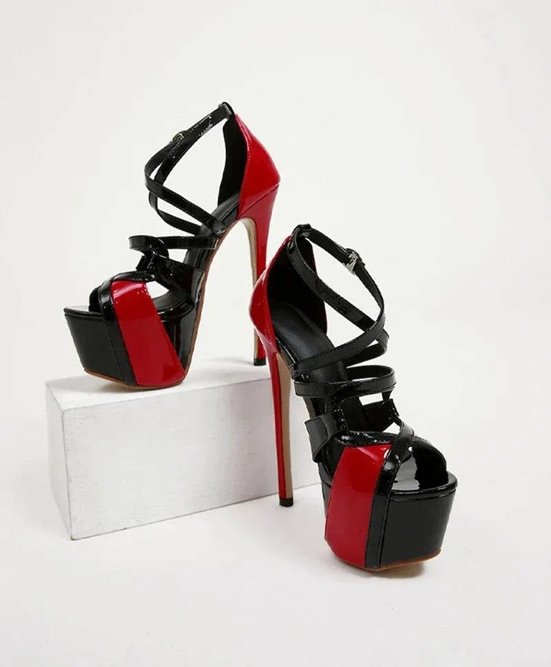 VougeVamp Platform Pumps - Peep Toe 16.5CM High Heel Wedding Shoes for Women