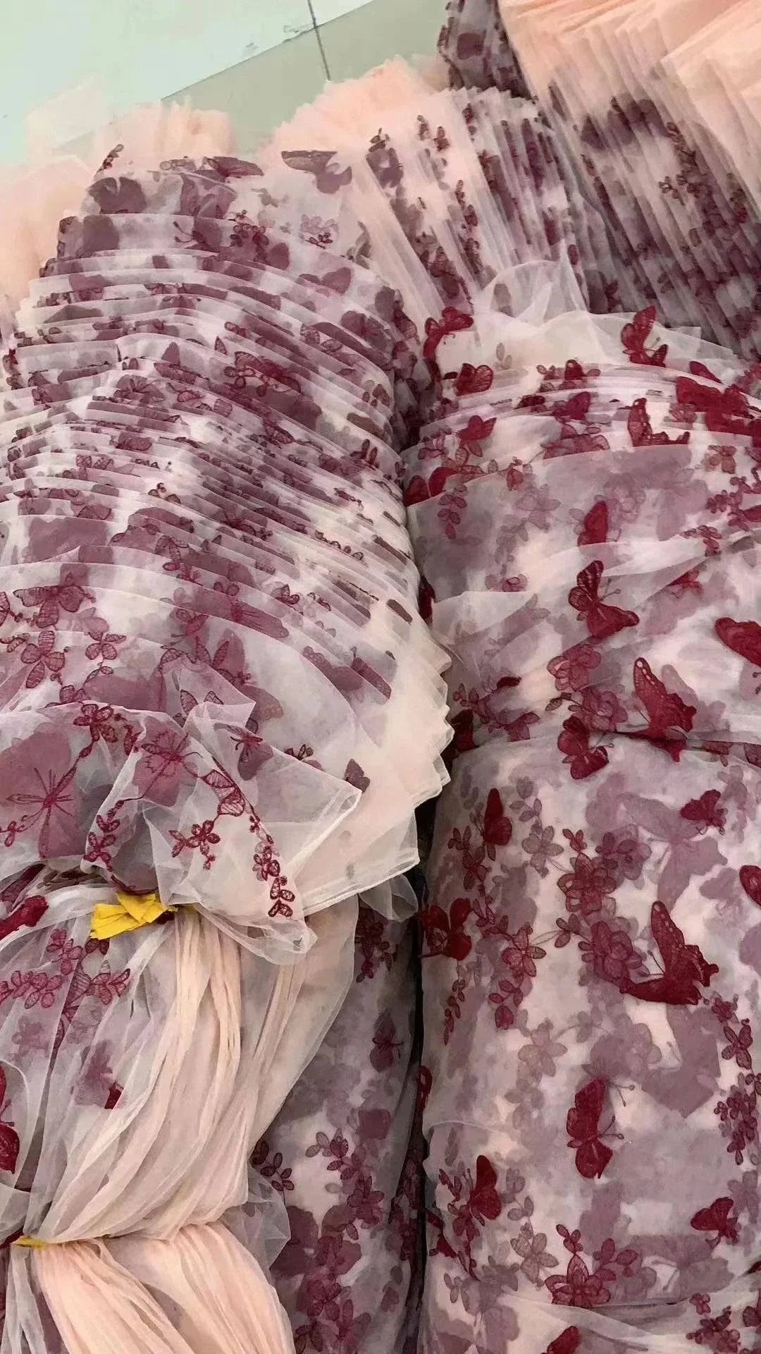 VougeVamp Princess 3D Butterfly Evening Dress - Fairy Tulle A-Line Prom Gown with Sweep Train - VougeVampUK