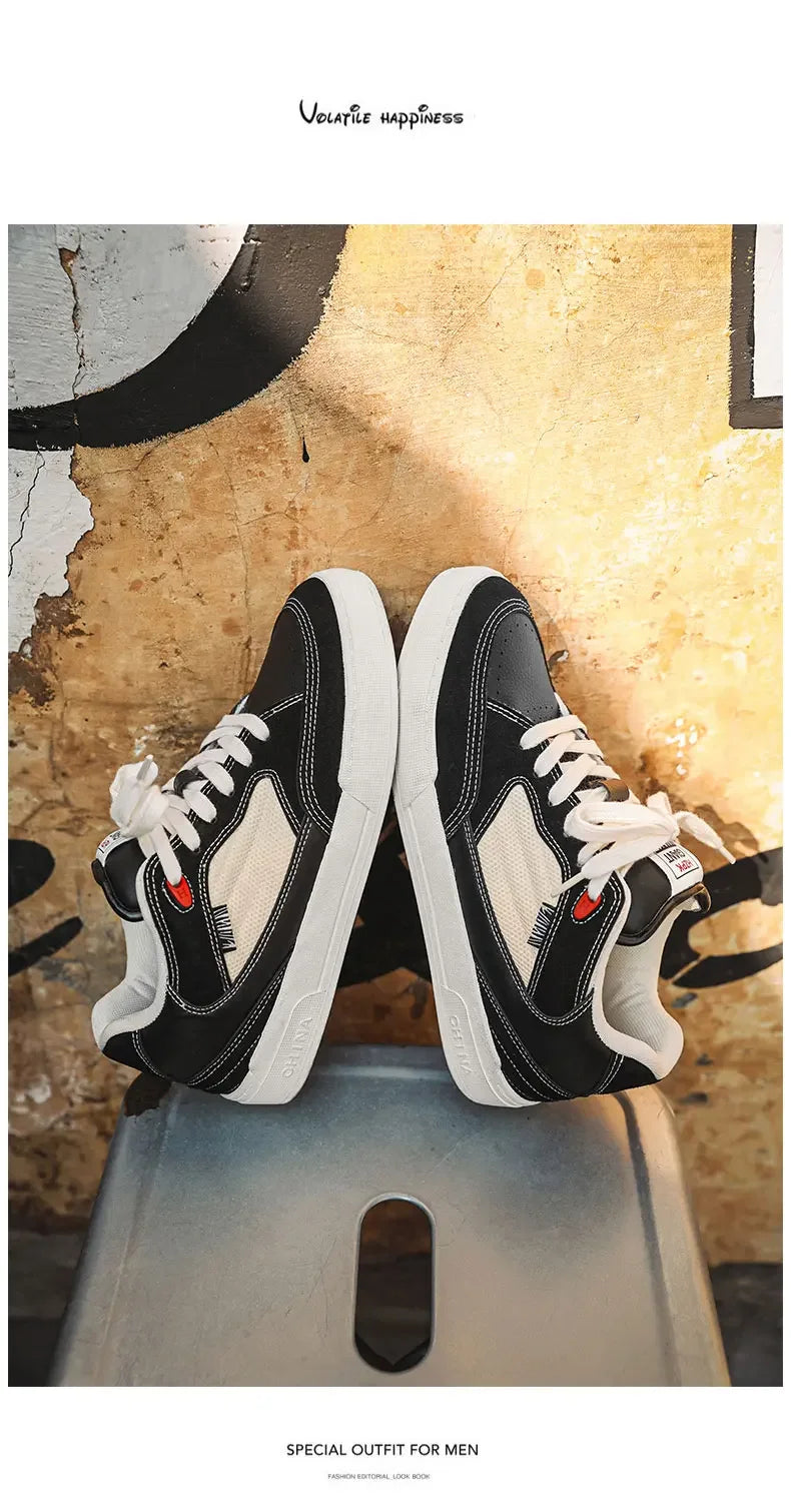 VougeVamp Unisex Fashion Skateboard Shoes – Casual Lace-Up Vulcanized Sports Sneakers - VougeVampUK