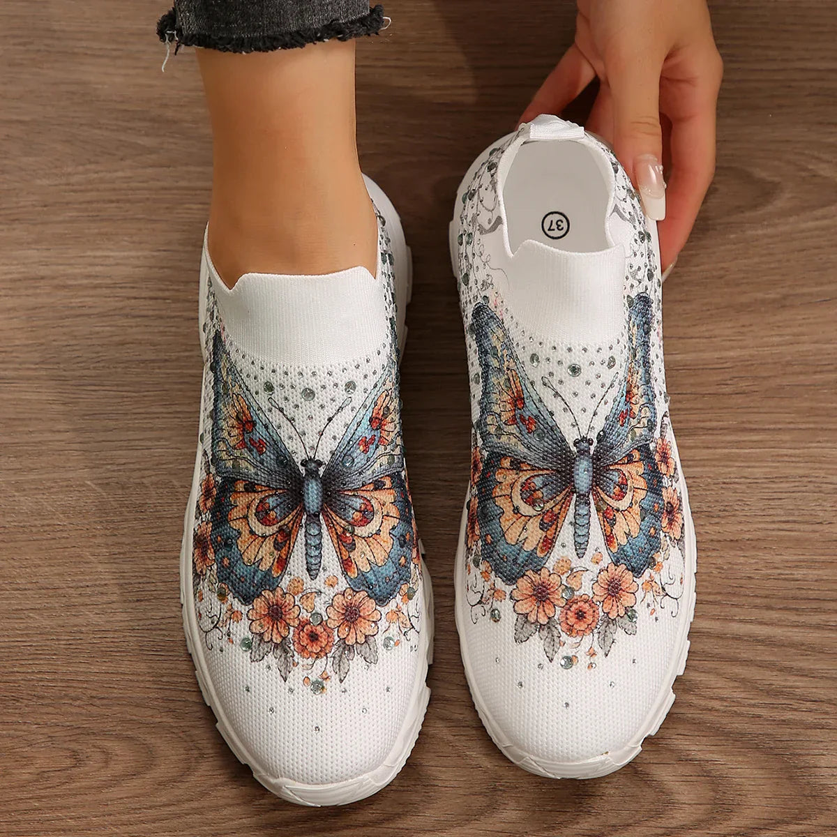 VougeVamp Women's Plaid Lightweight Sneakers – Breathable Low-Top Sports Shoes for Spring & Autumn - VougeVampUK