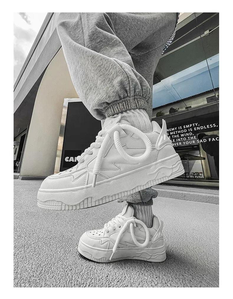 VougeVamp Unisex Skateboard Street Sneakers – Hip-Hop Style Vulcanized Casual Shoes for Walking & Sports - VougeVampUK