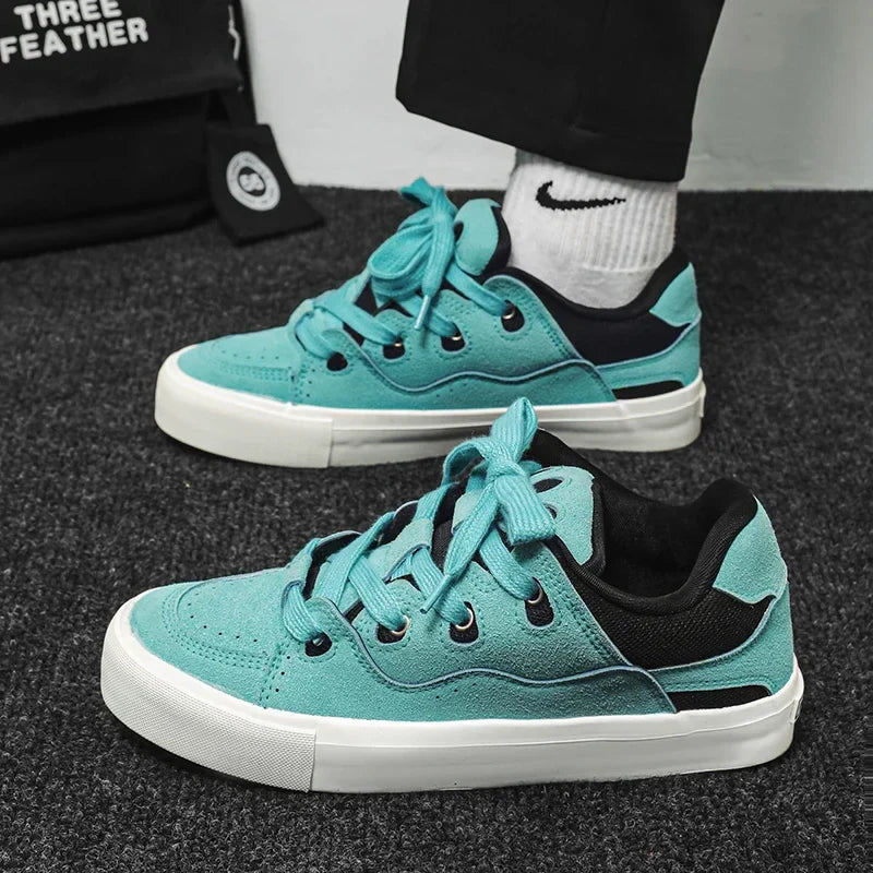 VougeVamp Women's Korean Fashion Canvas Sneakers – Trendy Platform Board Shoes for Casual Wear - VougeVampUK