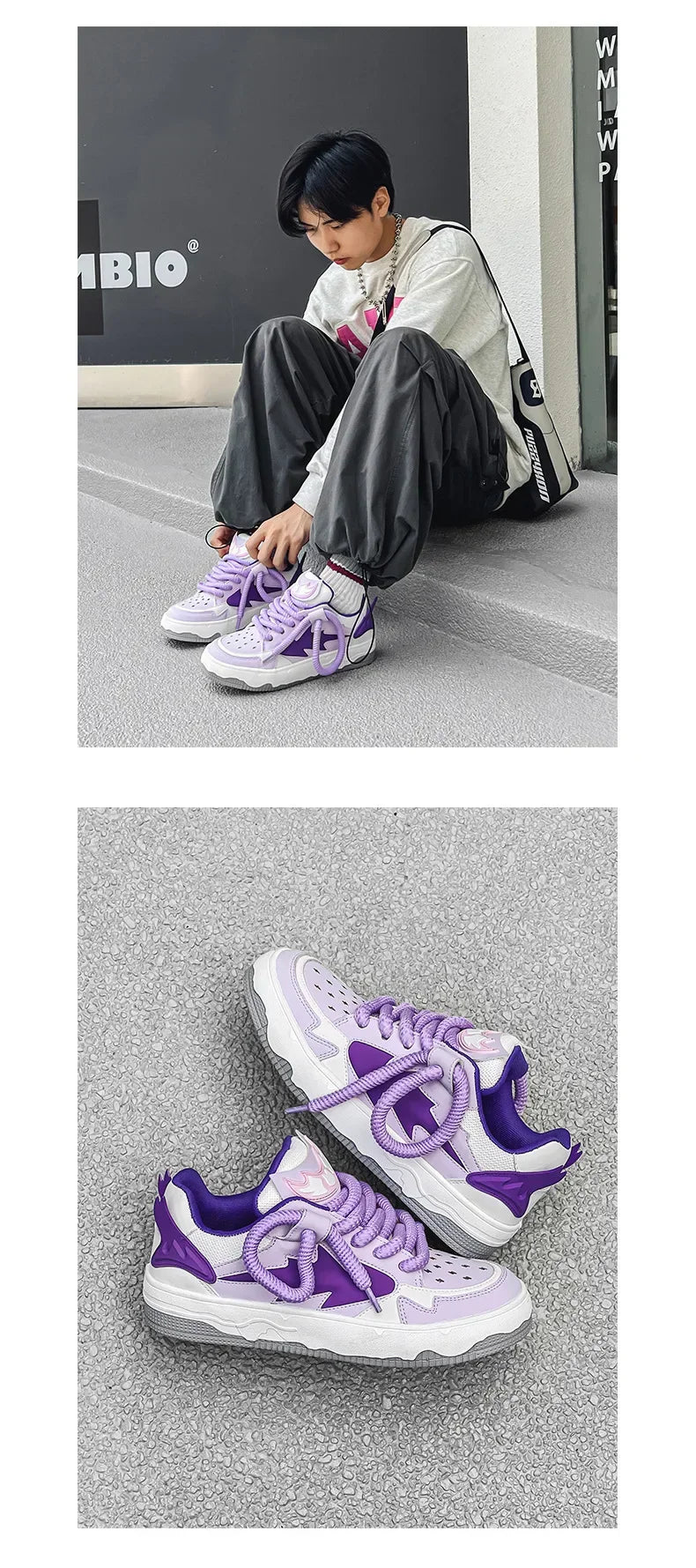 VougeVamp Unisex Skateboard Street Sneakers – Hip-Hop Style Vulcanized Casual Shoes for Walking & Sports - VougeVampUK