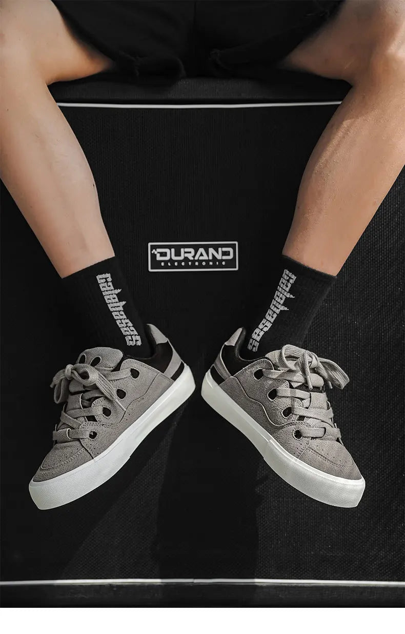 VougeVamp Women's Korean Fashion Canvas Sneakers – Trendy Platform Board Shoes for Casual Wear - VougeVampUK