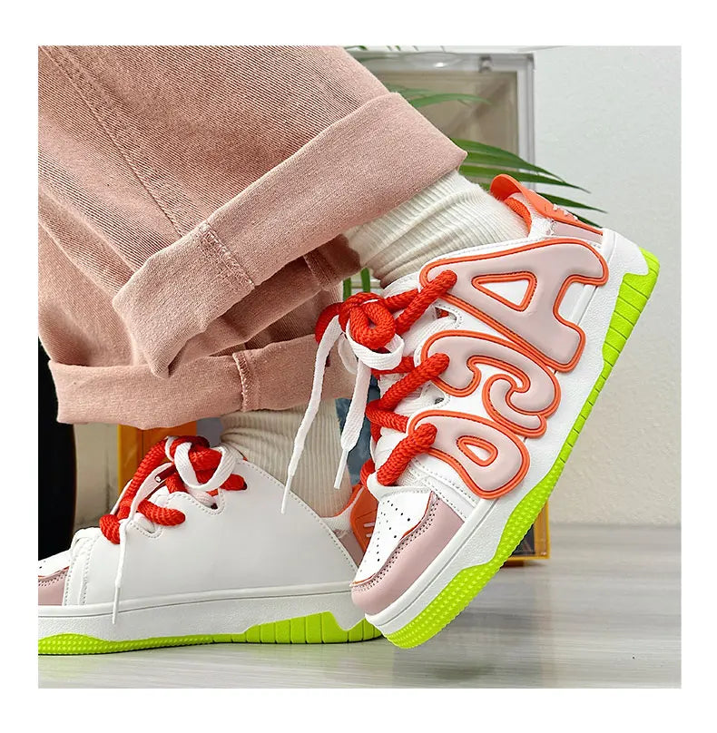 VougeVamp Unisex Skateboard Street Sneakers – High-Quality Hip-Hop Vulcanized Casual Shoes - VougeVampUK