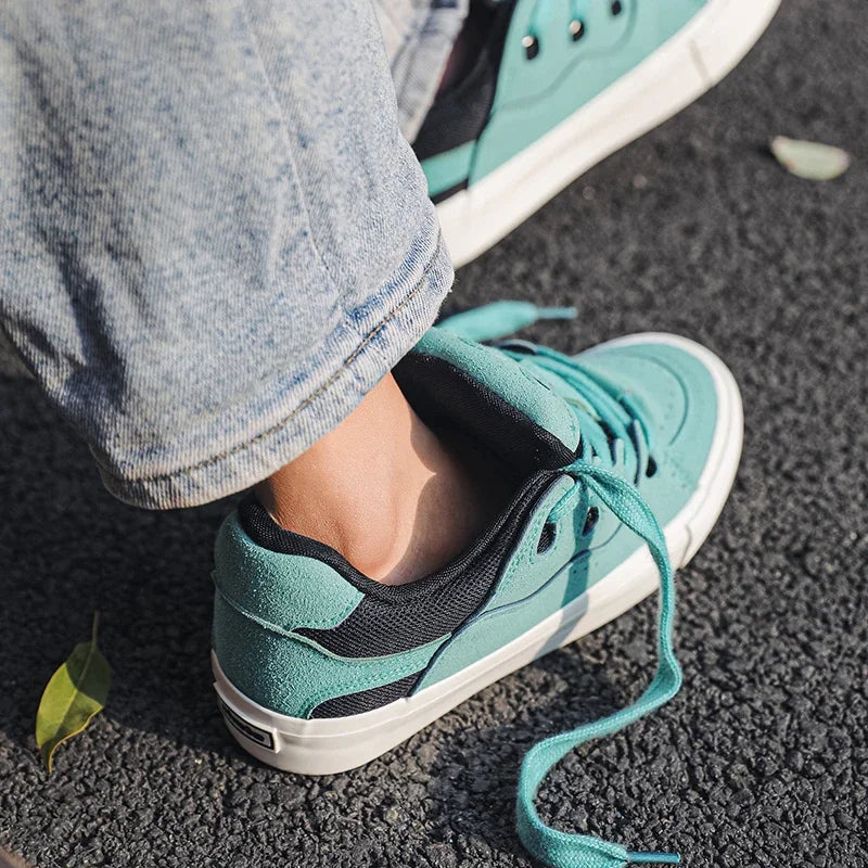 VougeVamp Women's Korean Fashion Canvas Sneakers – Trendy Platform Board Shoes for Casual Wear - VougeVampUK