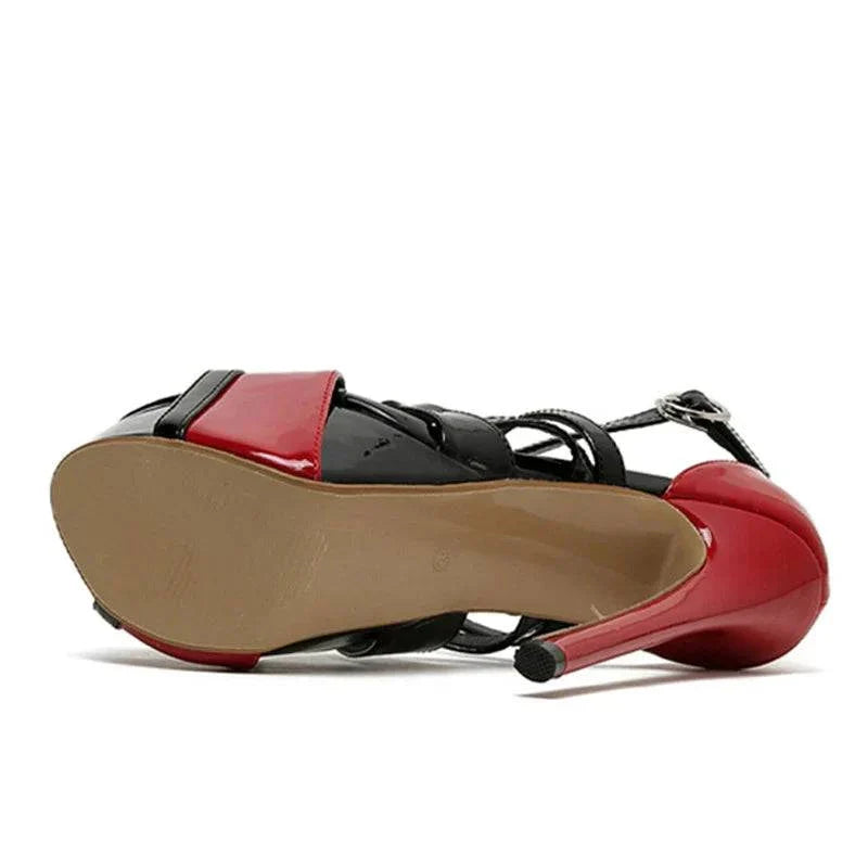 VougeVamp Platform Pumps - Peep Toe 16.5CM High Heel Wedding Shoes for Women