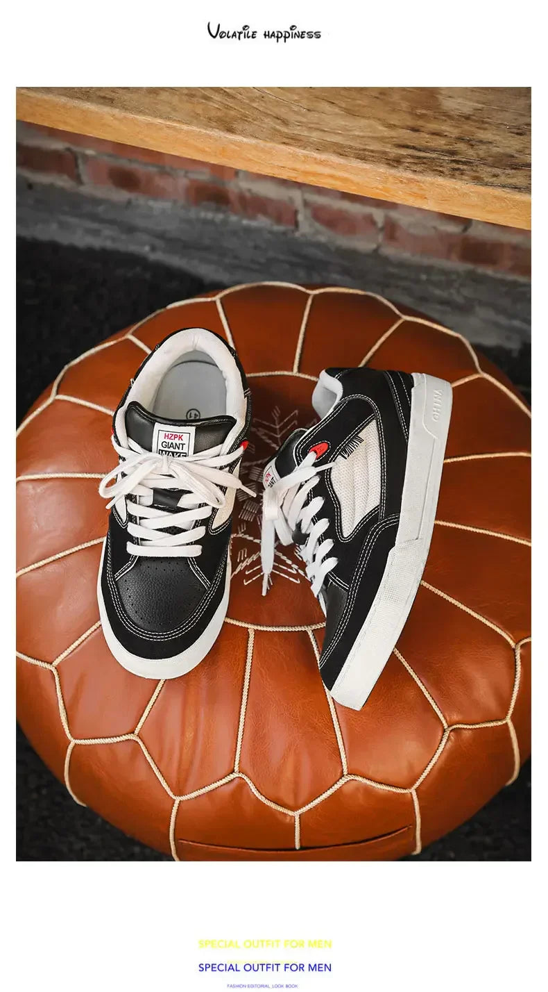 VougeVamp Unisex Fashion Skateboard Shoes – Casual Lace-Up Vulcanized Sports Sneakers - VougeVampUK