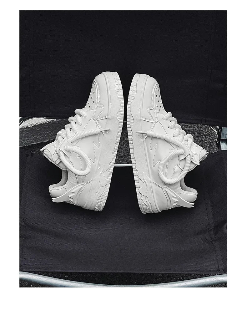 VougeVamp Unisex Skateboard Street Sneakers – Hip-Hop Style Vulcanized Casual Shoes for Walking & Sports - VougeVampUK