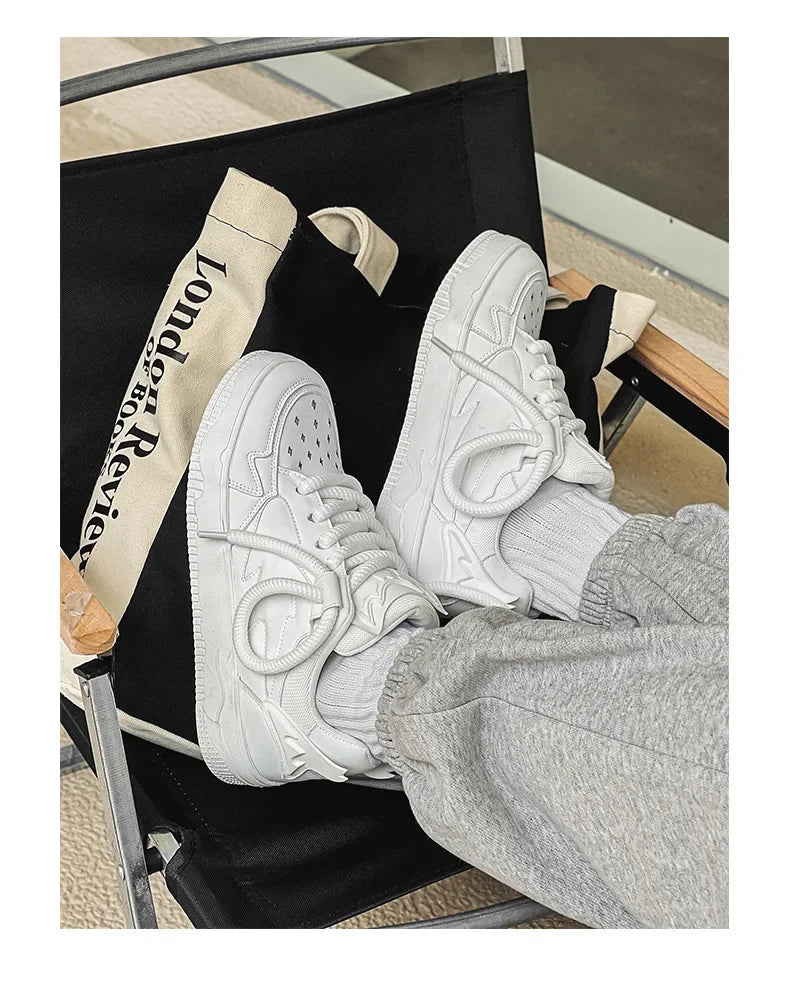 VougeVamp Unisex Skateboard Street Sneakers – Hip-Hop Style Vulcanized Casual Shoes for Walking & Sports - VougeVampUK