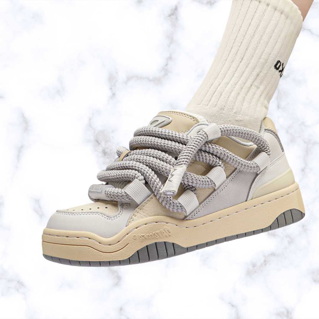 Unisex Designer Sneakers – Round Shoelaces, Anti-Slip Casual Shoes for Spring, Youth Fashion Comfort Walking Footwear