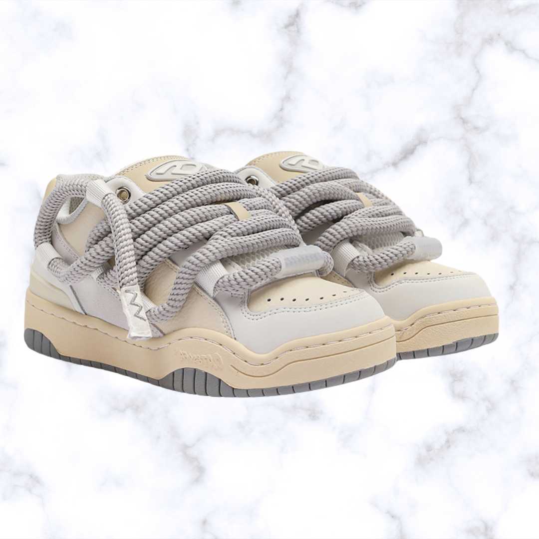 Unisex Designer Sneakers – Round Shoelaces, Anti-Slip Casual Shoes for Spring, Youth Fashion Comfort Walking Footwear