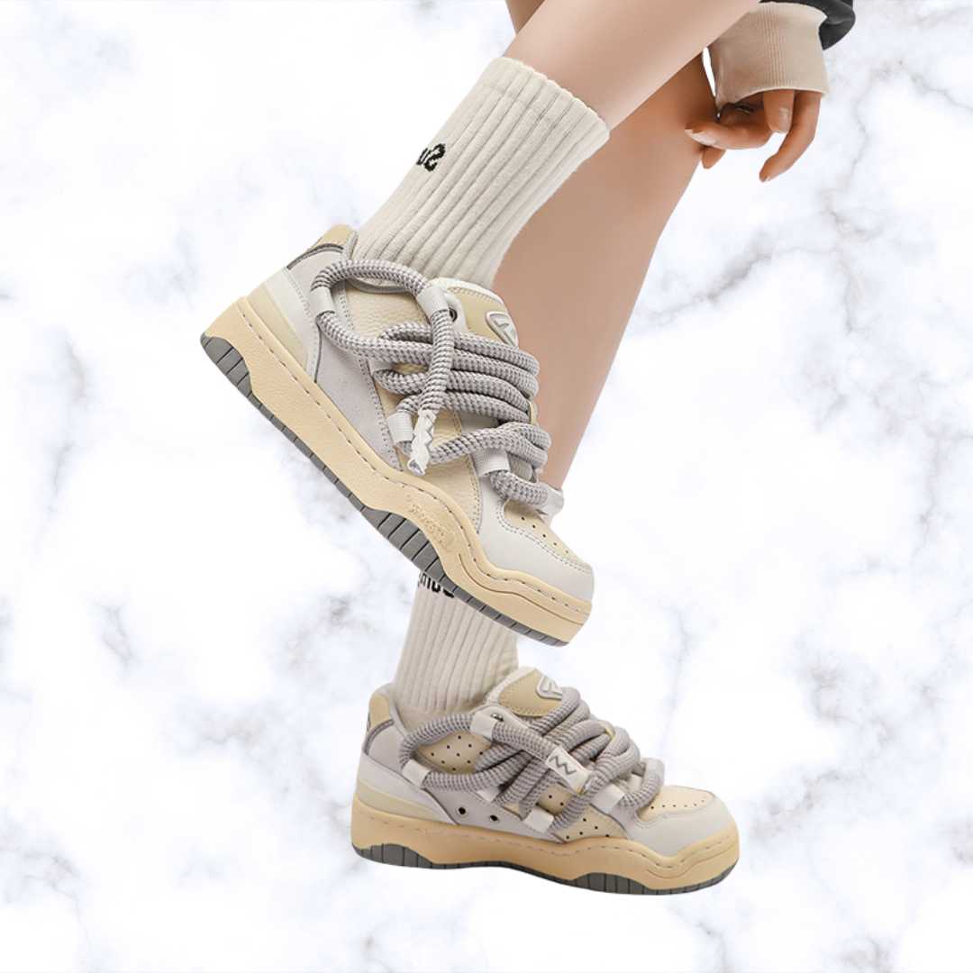 Unisex Designer Sneakers – Round Shoelaces, Anti-Slip Casual Shoes for Spring, Youth Fashion Comfort Walking Footwear