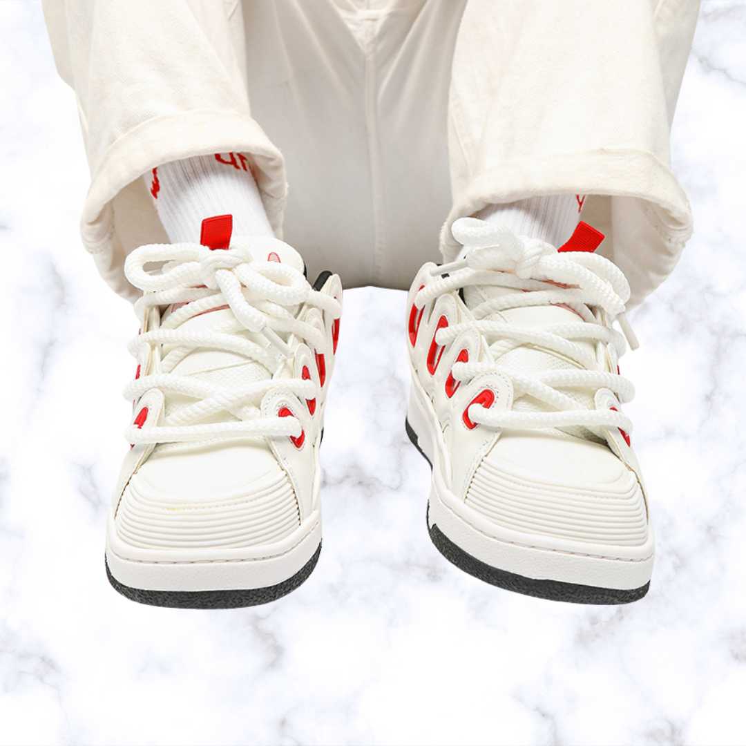 Unisex Retro Skateboard Sneakers – Luxury Ankle Shoes for Women & Men, National Trend Sport Style