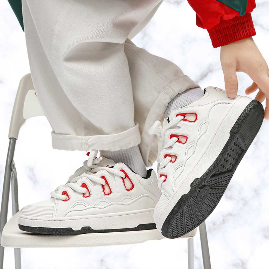 Unisex Retro Skateboard Sneakers – Luxury Ankle Shoes for Women & Men, National Trend Sport Style