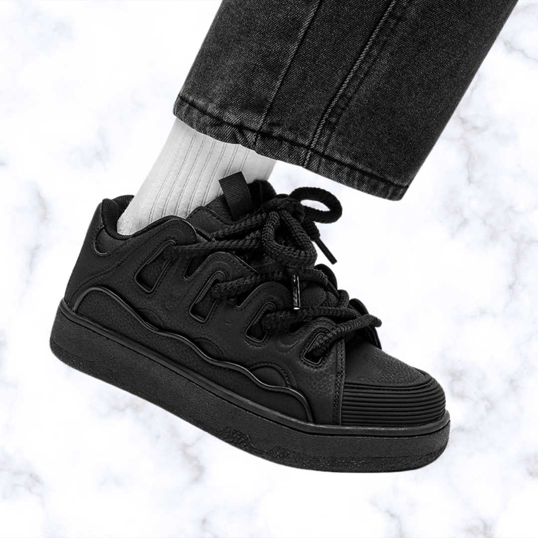 Unisex Retro Skateboard Sneakers – Luxury Ankle Shoes for Women & Men, National Trend Sport Style