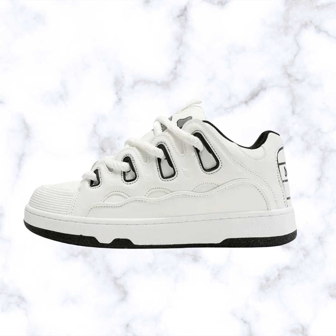 Unisex Retro Skateboard Sneakers – Luxury Ankle Shoes for Women & Men, National Trend Sport Style