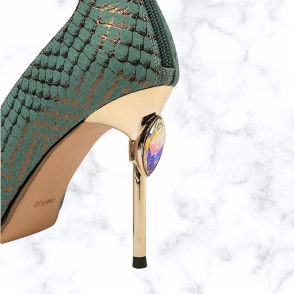 Women's Handmade Retro Leather Boots – Pointed Toe, Belt Buckle, Side Zip, High Heel Winter Party Boots