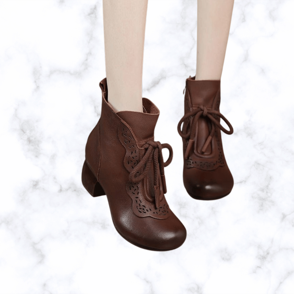 Women’s Winter Waterproof Ankle Boots – Warm, Square Heel, Comfortable Snow Boots