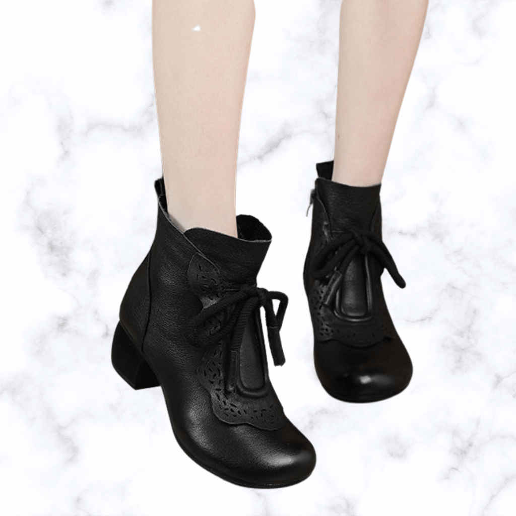 Women’s Winter Waterproof Ankle Boots – Warm, Square Heel, Comfortable Snow Boots