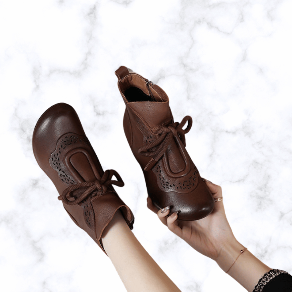 Women’s Winter Waterproof Ankle Boots – Warm, Square Heel, Comfortable Snow Boots