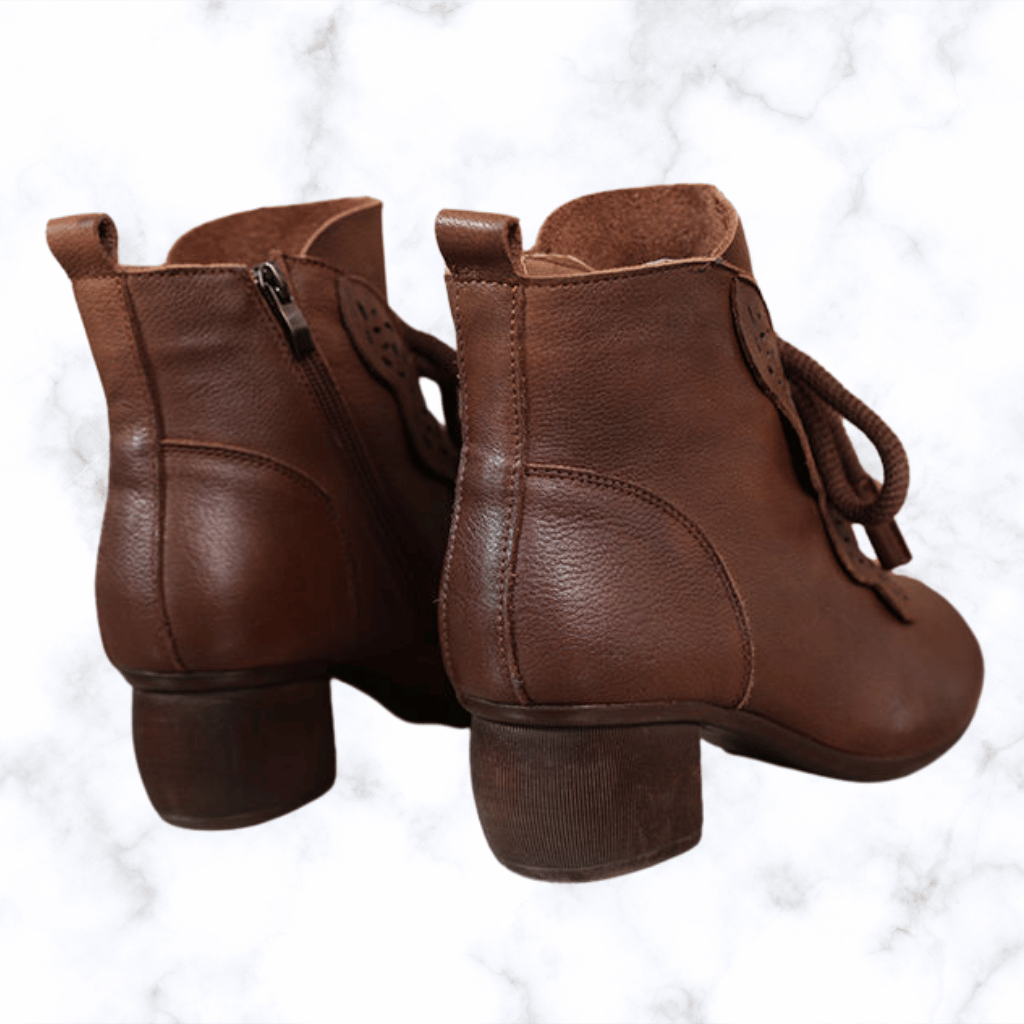 Women’s Winter Waterproof Ankle Boots – Warm, Square Heel, Comfortable Snow Boots