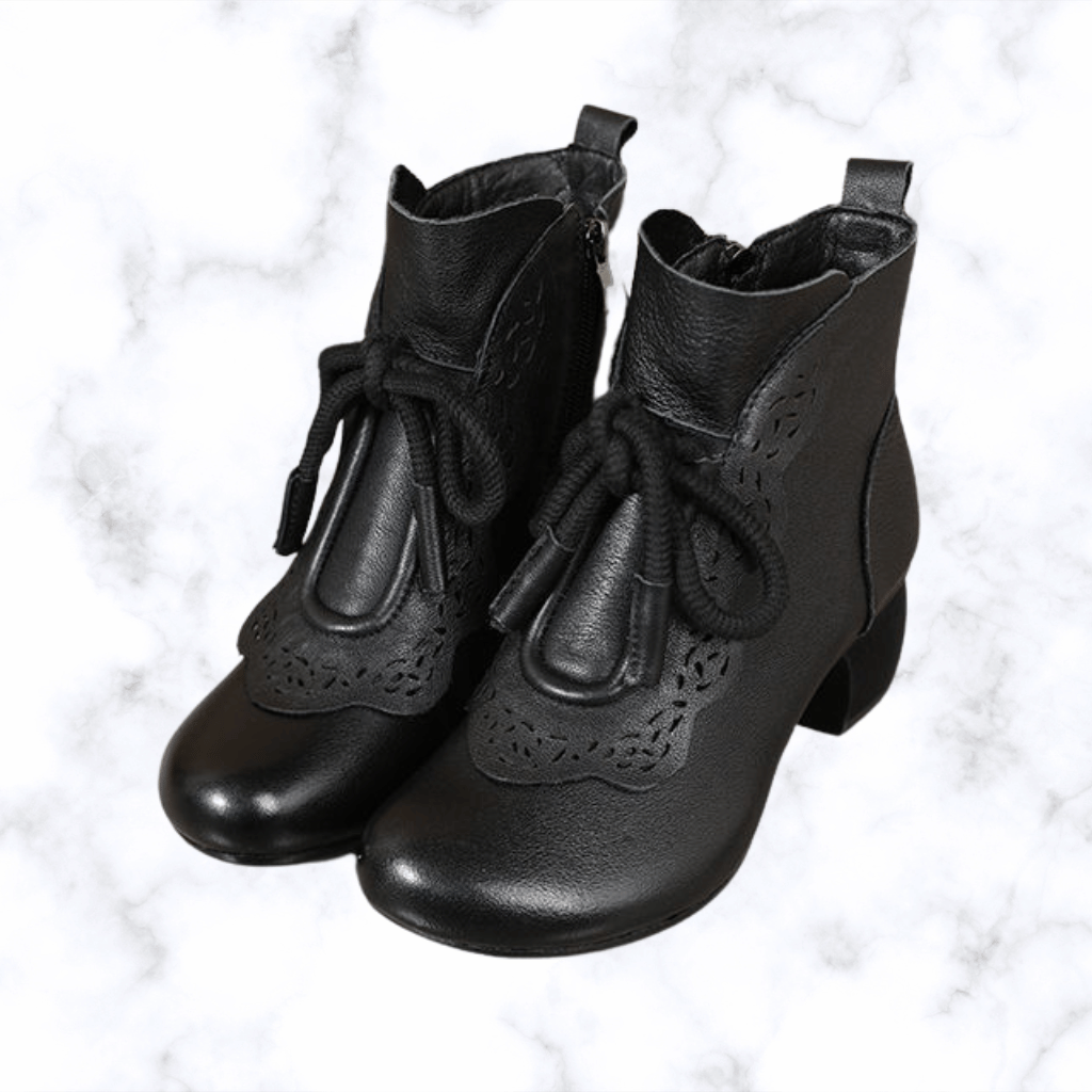 Women’s Winter Waterproof Ankle Boots – Warm, Square Heel, Comfortable Snow Boots