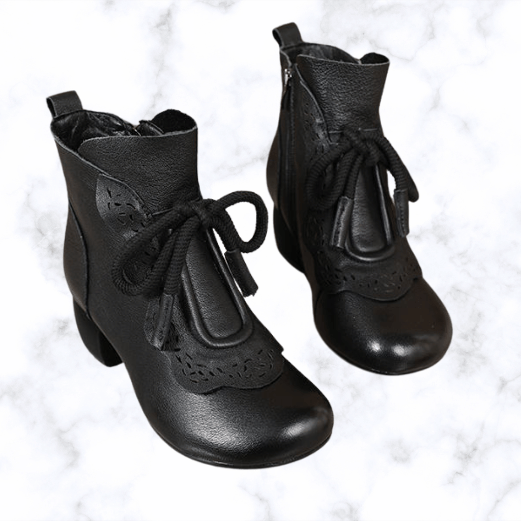 Women’s Winter Waterproof Ankle Boots – Warm, Square Heel, Comfortable Snow Boots