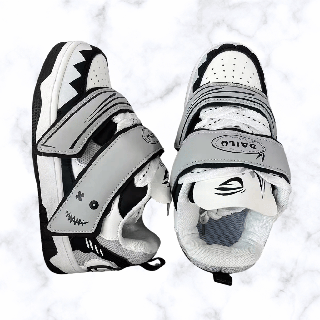 Women's Platform Mesh Sneakers – Hook & Loop, Sports Trendy Autumn Skate Shoes, Luxury Casual Vulcanized Shoes