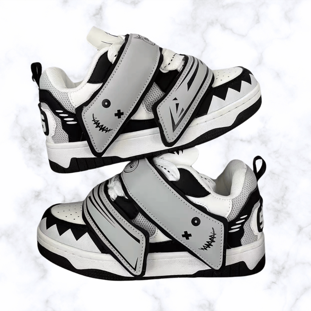 Women's Platform Mesh Sneakers – Hook & Loop, Sports Trendy Autumn Skate Shoes, Luxury Casual Vulcanized Shoes