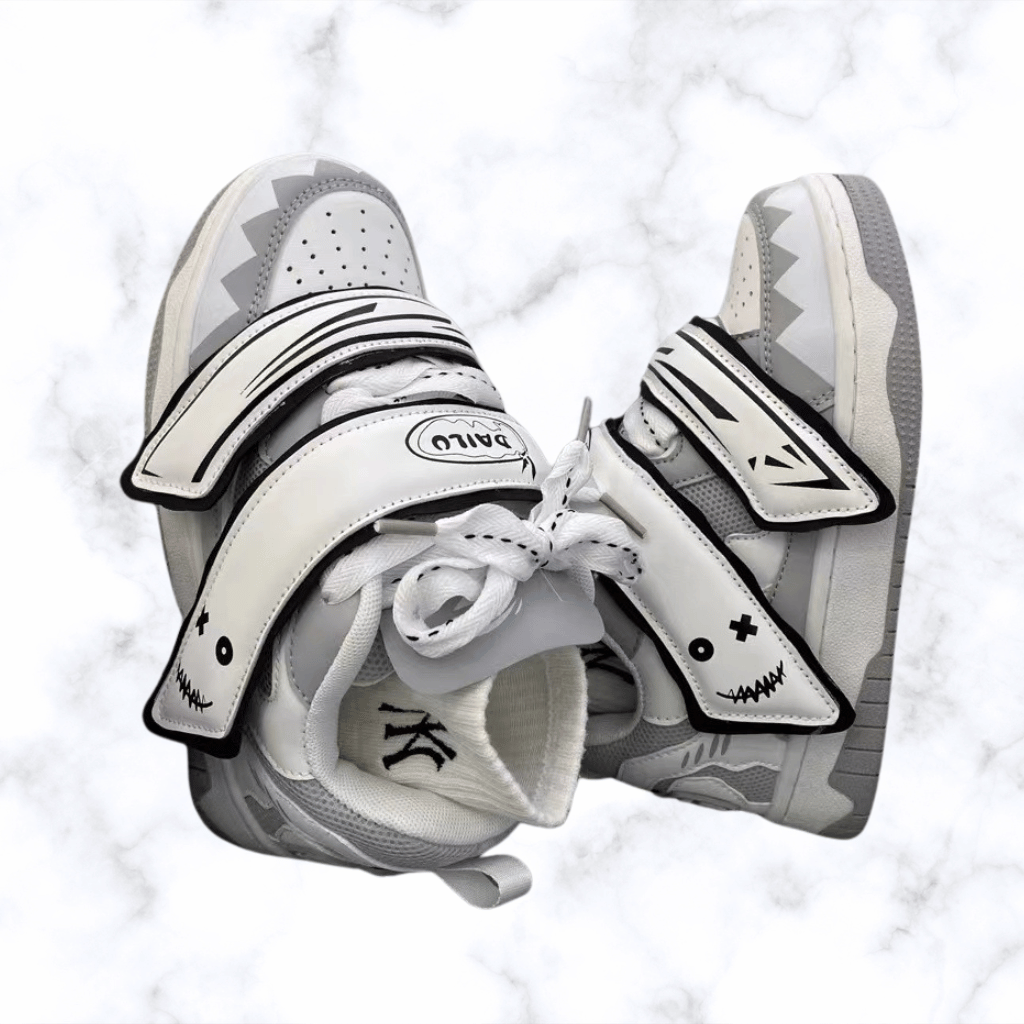 Women's Platform Mesh Sneakers – Hook & Loop, Sports Trendy Autumn Skate Shoes, Luxury Casual Vulcanized Shoes