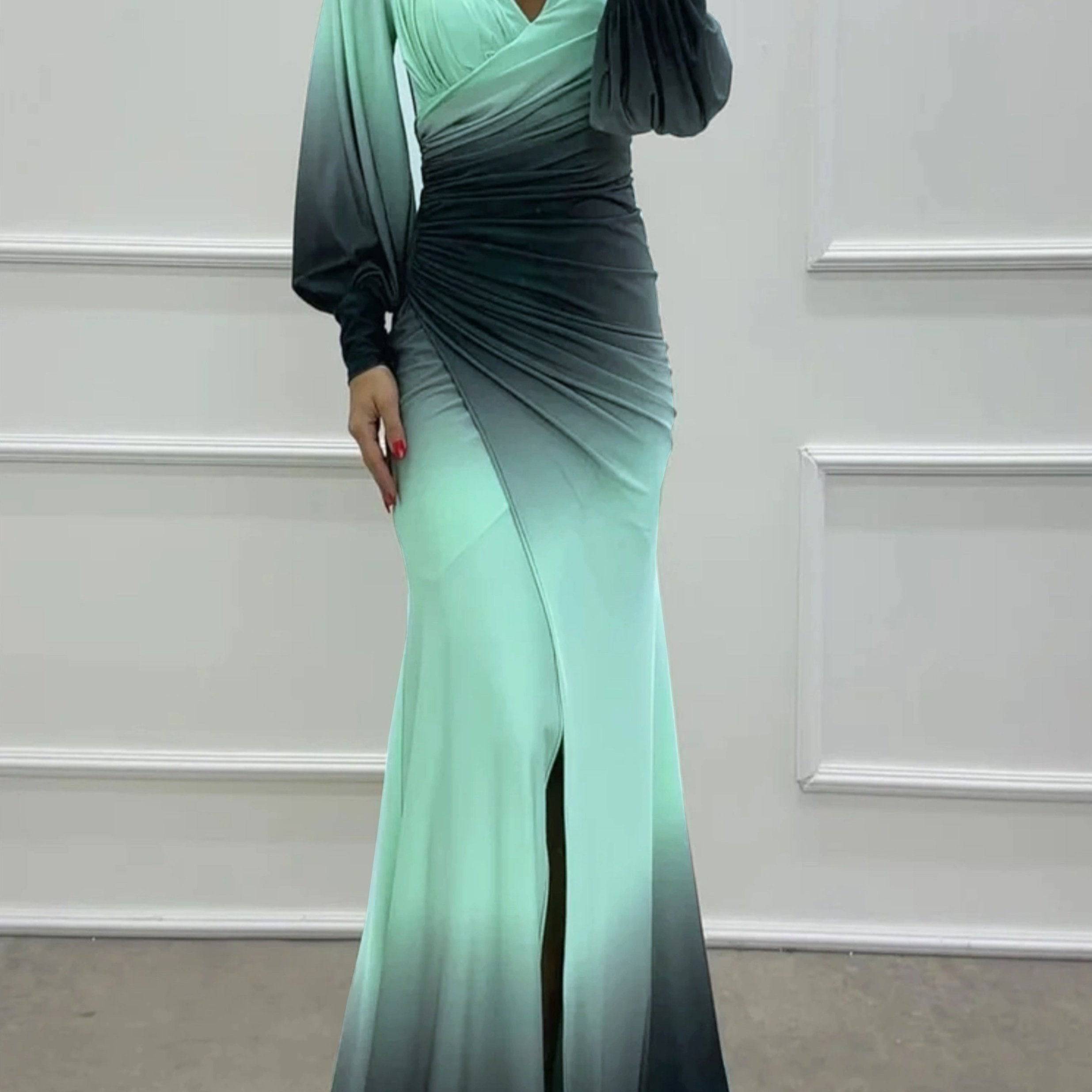 VougeVamp Off-Shoulder Rhinestone Waist Maxi Dress – Elegant Long Sleeve Bodycon Gown for Women