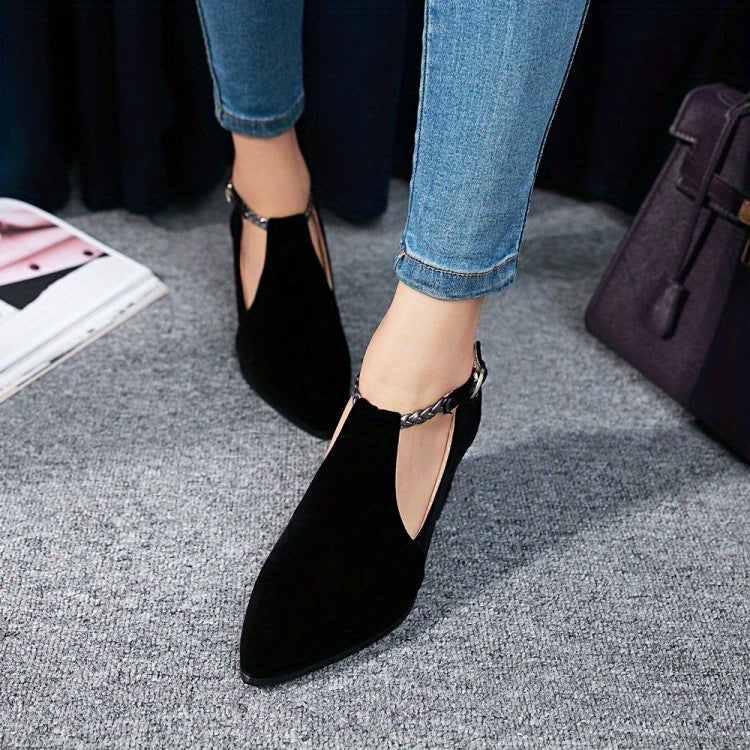 VougeVamp Stylish Pointed Toe Pumps – Women's High Heel Shoes with Cut-out Ankle Strap, Perfect for Work & Formal Occasions