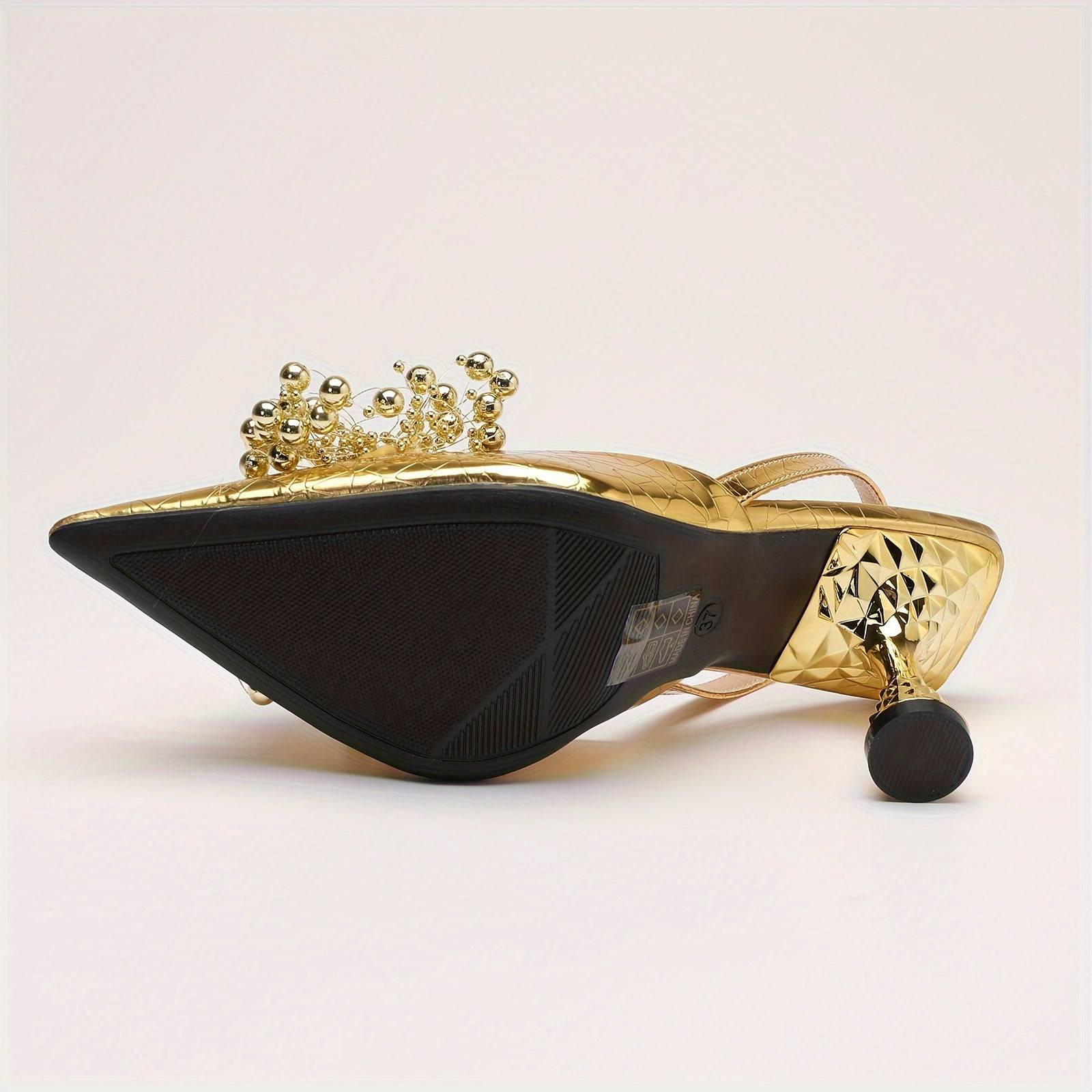 VougeVamp Pointed Toe Stiletto Sandals – Elegant One-Strap High Heels for Summer - VougeVampUK