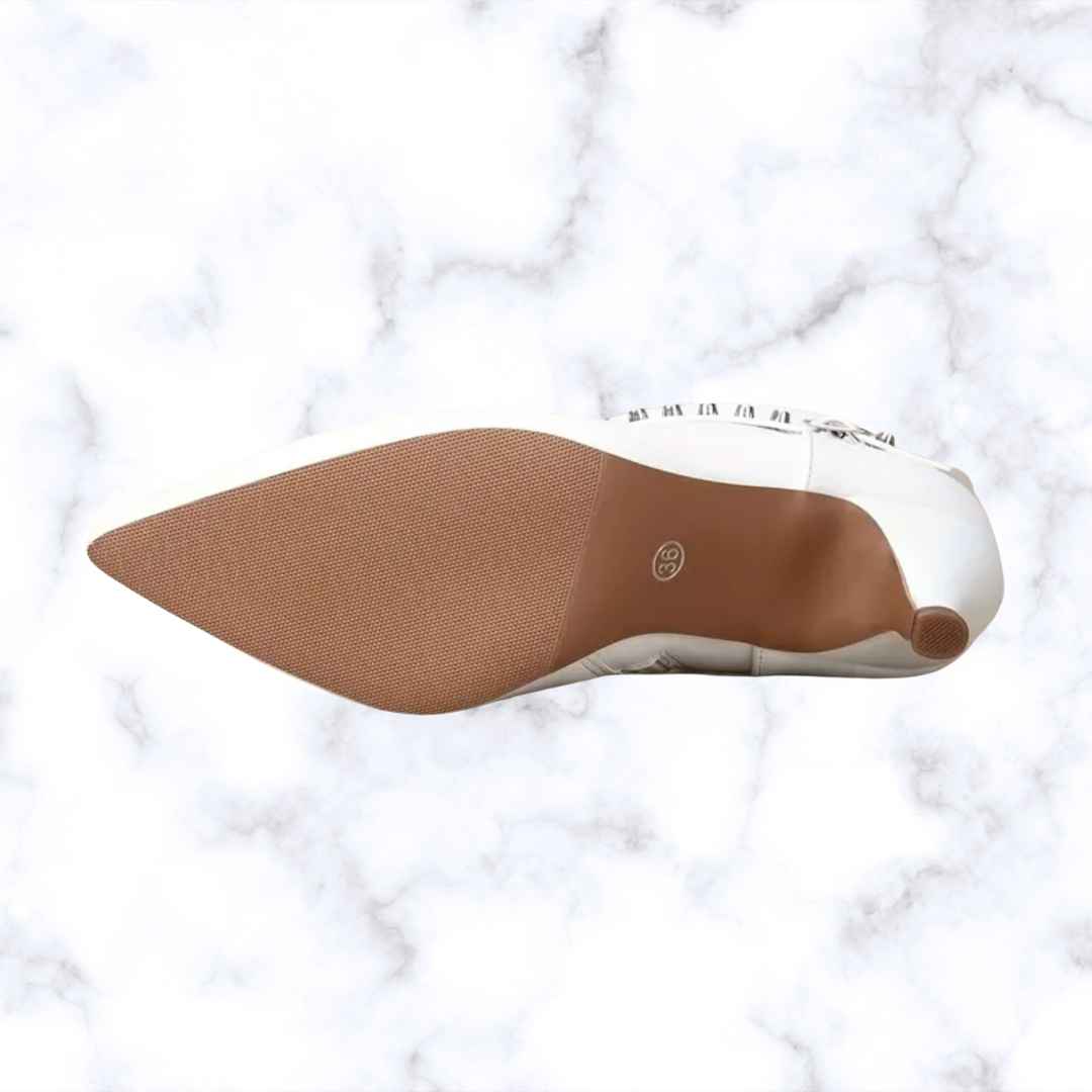 Handmade White Pointed Toe Ankle Boots – Stiletto Heels with Zipper Closure, Chelsea Boots for Women