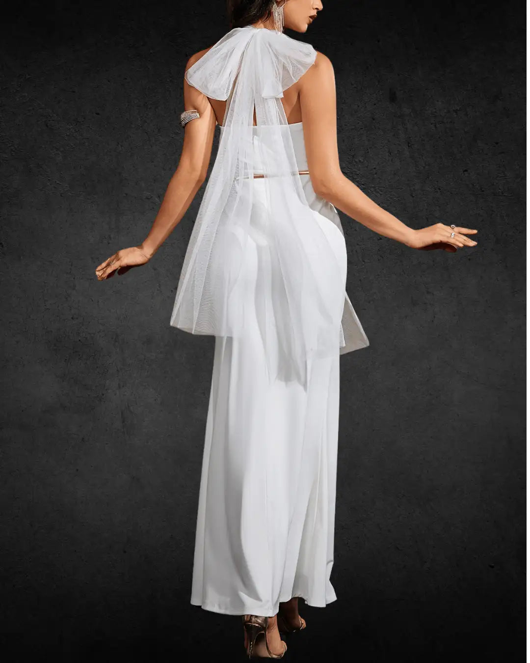 Designer Off-Shoulder Bodycon Bridal Dress with Belt – Split Detail, Stretchy Polyester Blend, Non-Sheer, Perfect for Brides