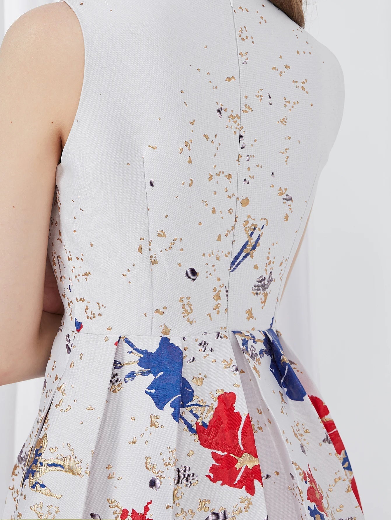 VougeVamp Elegant Fashion Flower Jacquard Dress – New 2025 Summer Ball Gown Party Dress - VougeVampUK