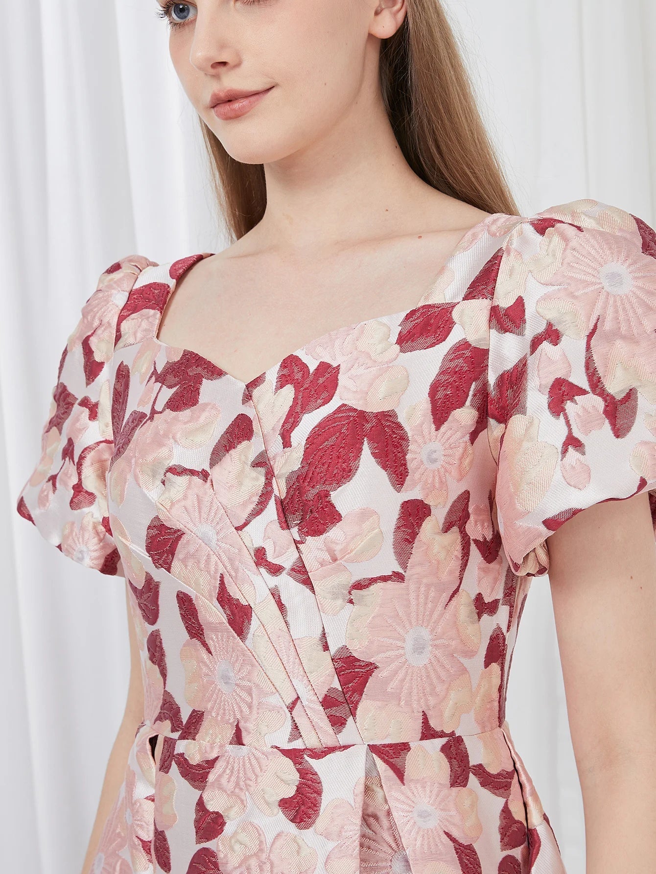 Elegant Embroidery Jacquard Party Long Women Dress – Evening Gown for Formal Banquets - VougeVampUK