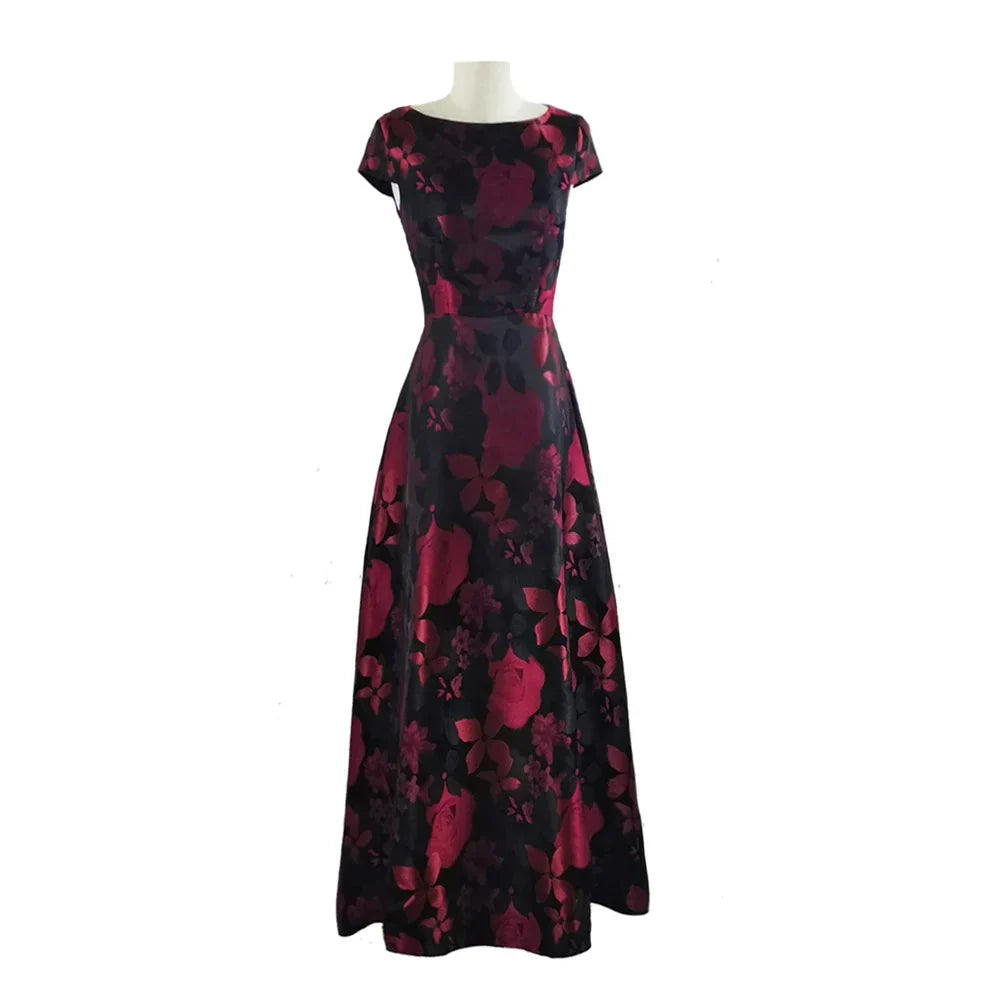 VougeVamp Elegant Boho Floral Jacquard Maxi Dress – Summer Long Vestido for Casual & Party Wear