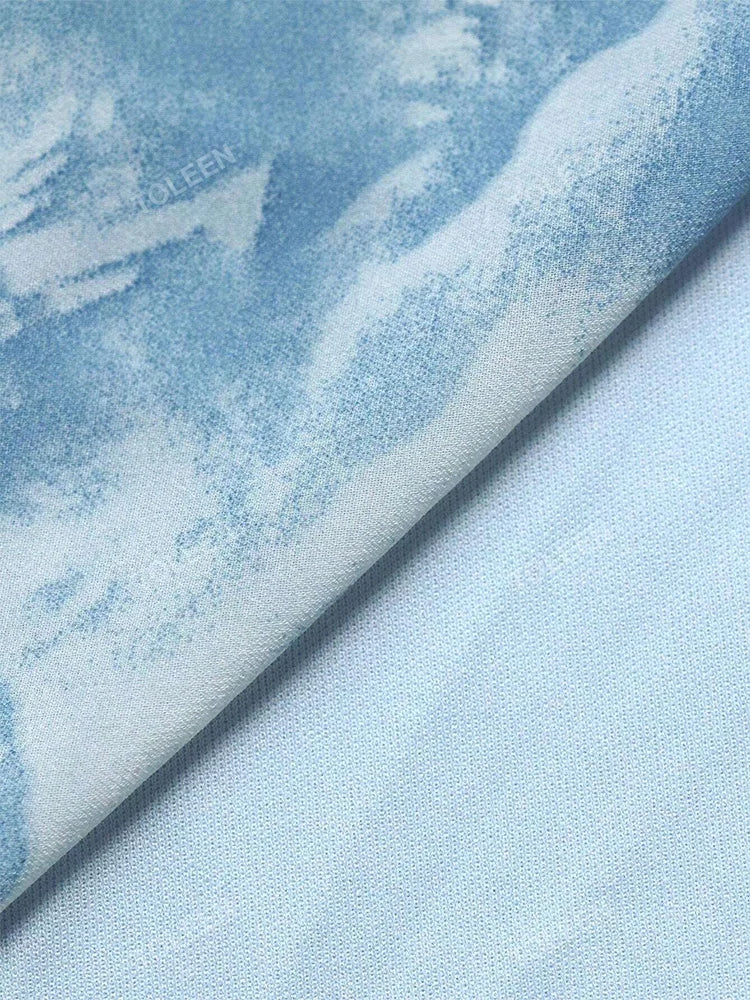 VougeVamp Elegant Floral Print Chiffon Maxi Dress – Lantern Sleeve Ruffle Trim Gown for Casual & Formal Parties