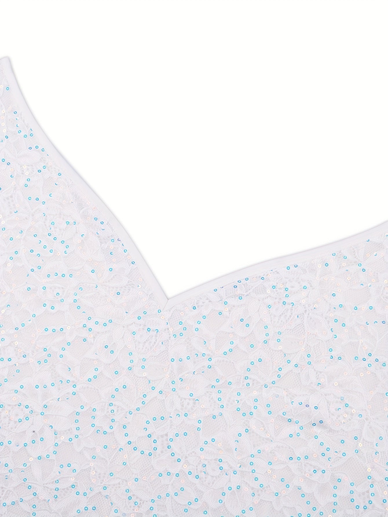 VougeVamp Plus Sweetheart Neck Sequin Lace Mermaid Evening Dress for Women - Ruffle Sleeve Contrast Mesh Wedding Gown - VougeVampUK