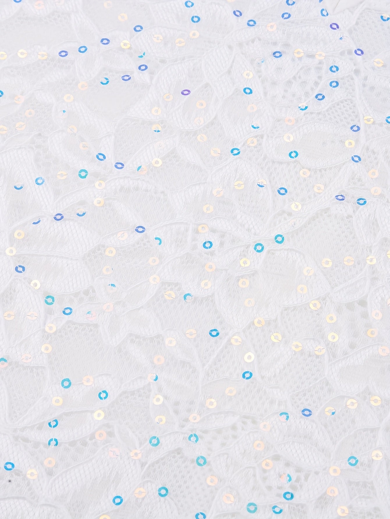 VougeVamp Plus Sweetheart Neck Sequin Lace Mermaid Evening Dress for Women - Ruffle Sleeve Contrast Mesh Wedding Gown - VougeVampUK