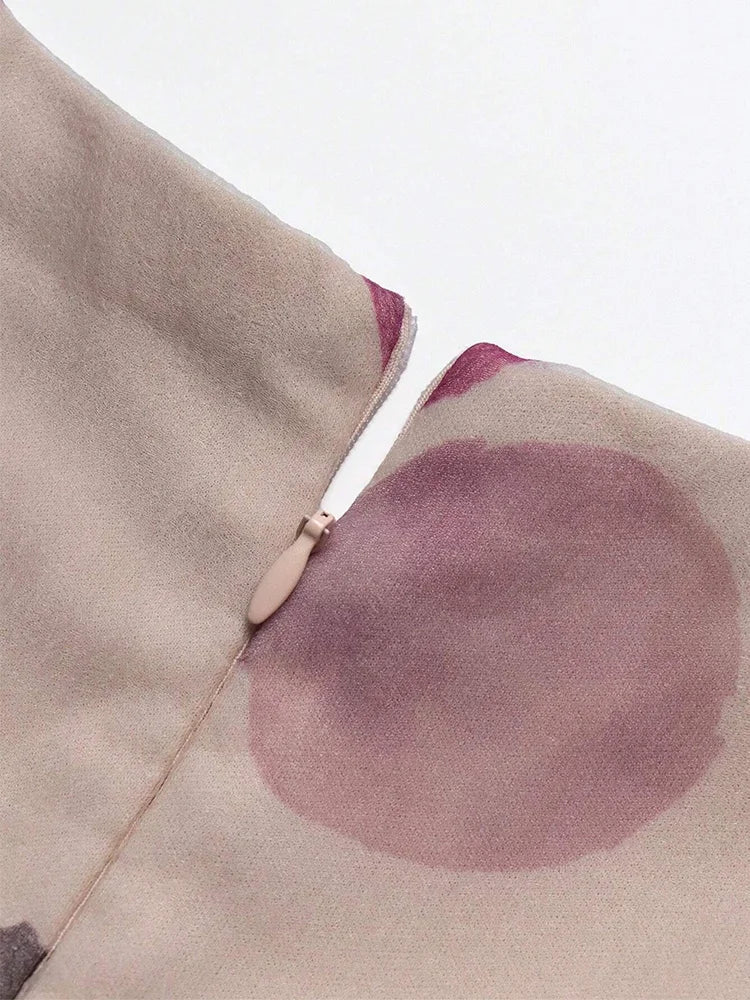 VougeVamp Elegant Floral Print Long Dress – Summer Holiday Maxi Dress with Lantern Sleeves & Ruffled Hem