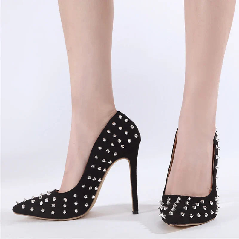 VougeVamp Women’s Slingback Pumps – Sexy Pointed Toe Stiletto Heels with Metal Rivets for Parties and Summer Events