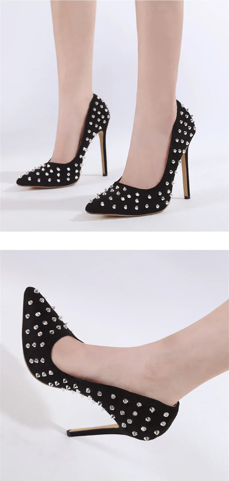 VougeVamp Women’s Slingback Pumps – Sexy Pointed Toe Stiletto Heels with Metal Rivets for Parties and Summer Events