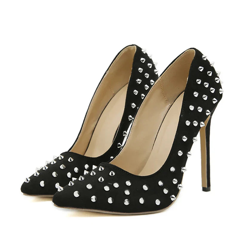 VougeVamp Women’s Slingback Pumps – Sexy Pointed Toe Stiletto Heels with Metal Rivets for Parties and Summer Events