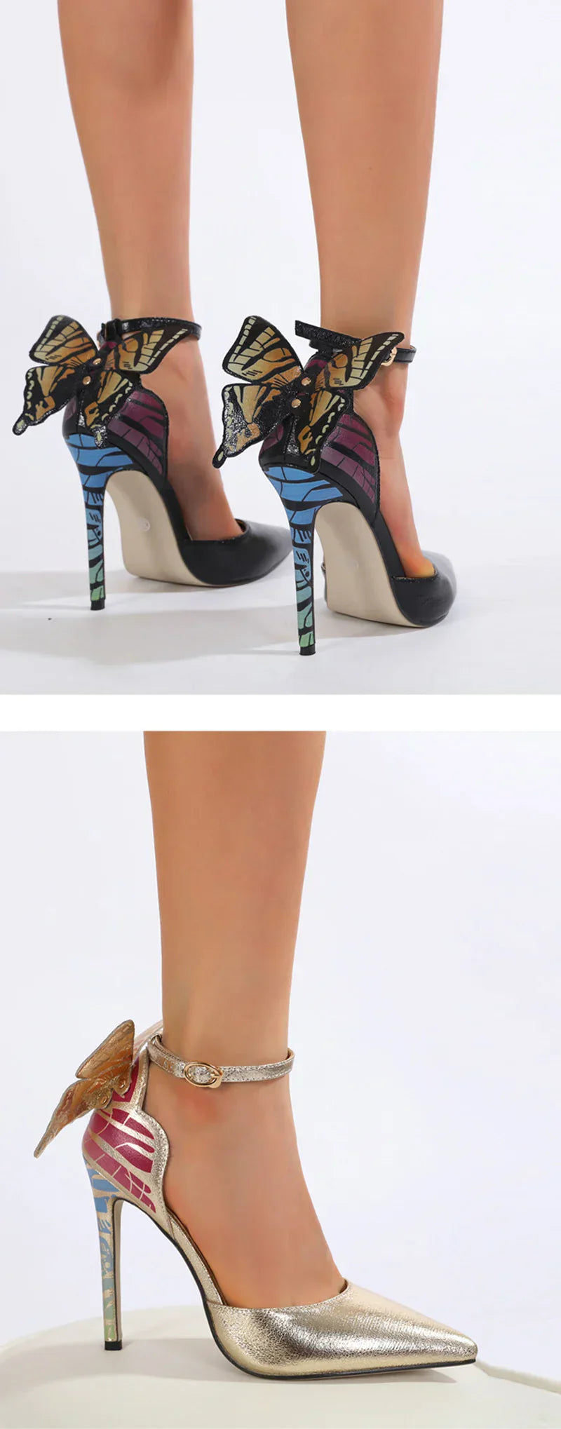 VougeVamp Women’s Sexy Pointed Toe Slingback Pumps – Butterfly Knot Stiletto Heels for Weddings, Proms, and Parties