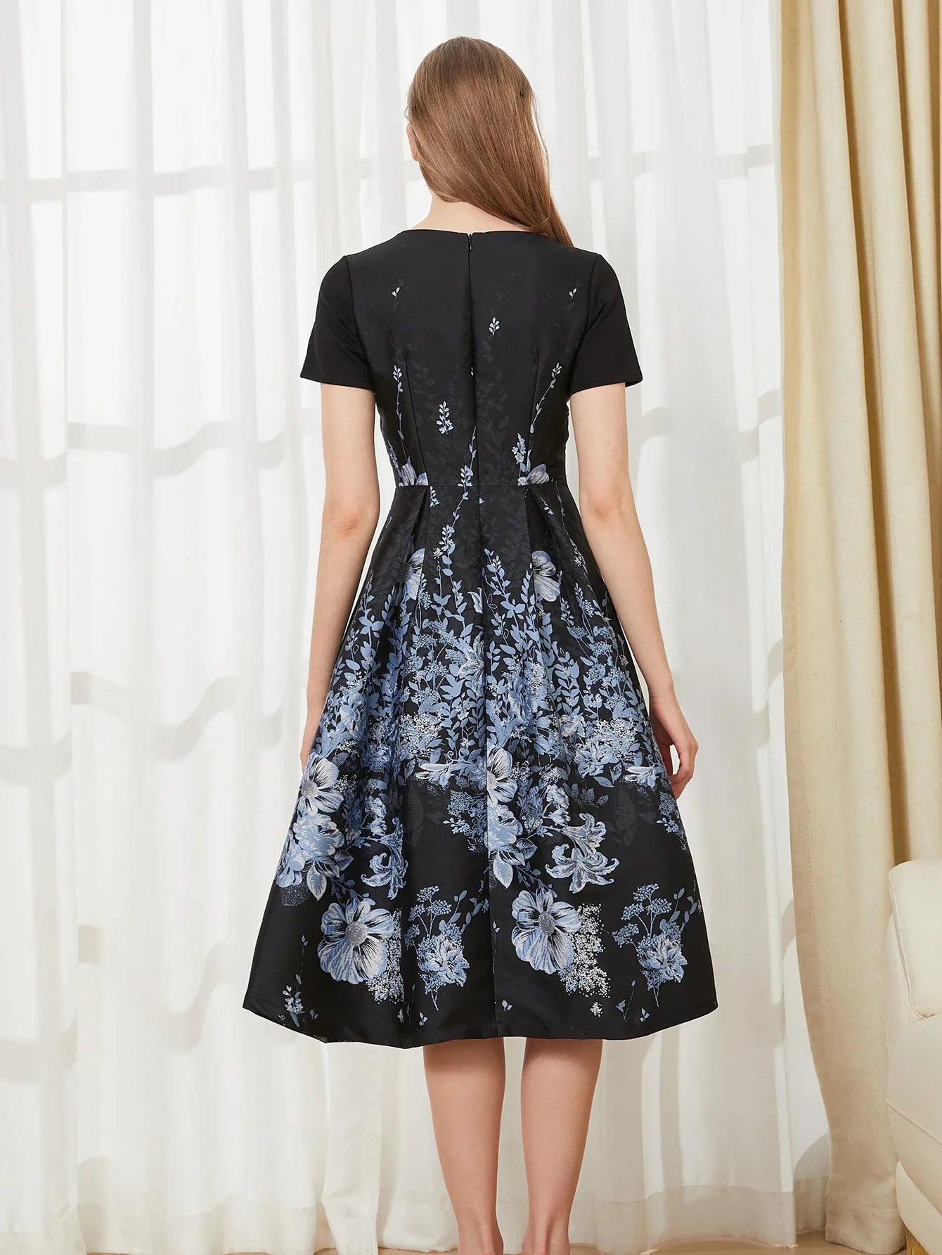 Jacquard Summer Maxi Dress – Elegant Women’s Party Evening Gown, Luxury Ball Gown - VougeVampUK