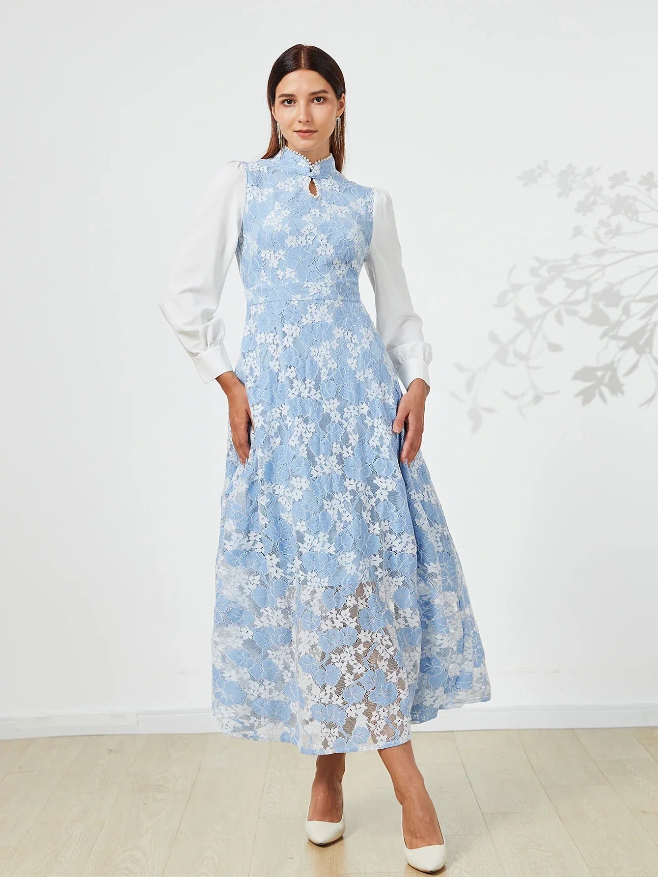 Elegant Women Dress – Spring Summer Luxurious Lace Party Dresses, Long Sleeve Formal Evening Clothing - VougeVampUK