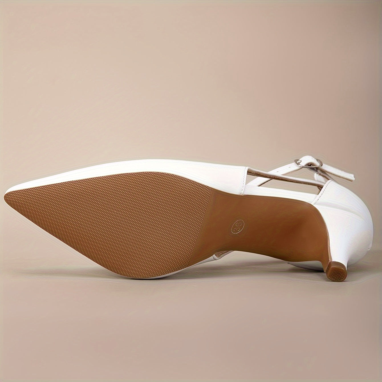 VougeVamp Sleek White Stiletto Heels – Elegant Pointed-Toe Pumps for Office & All Seasons